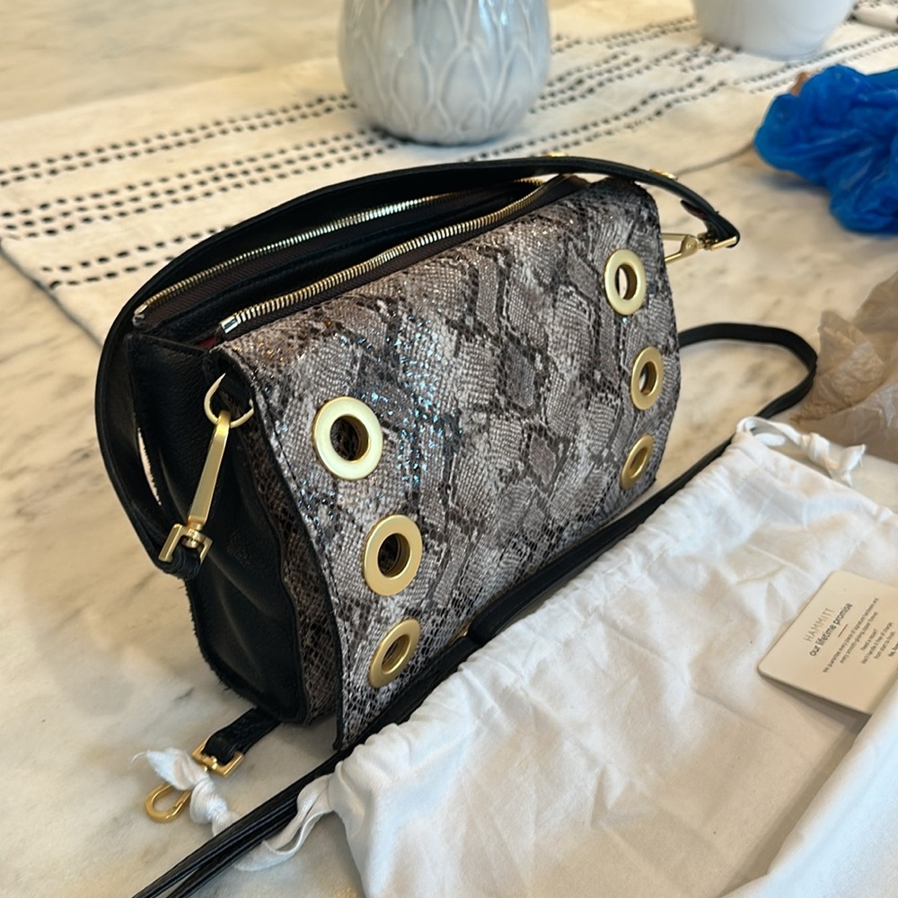 Hammitt Black and Gold Snakeskin Crossbody Bag - Picture 16 of 16
